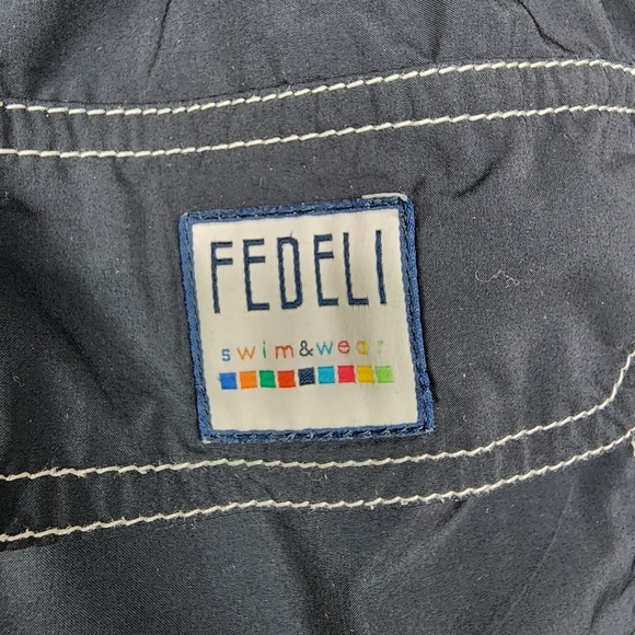 Fedeli Navy Blue Swim Shorts - Picture 3 of 5